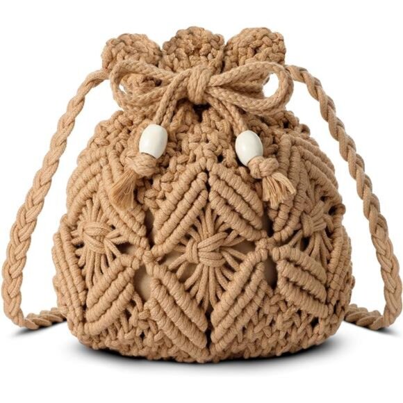 Summer Purse - Woven Crossbody Bags Boho Crossbody Purses for Women Crochet - Picture 1 of 7